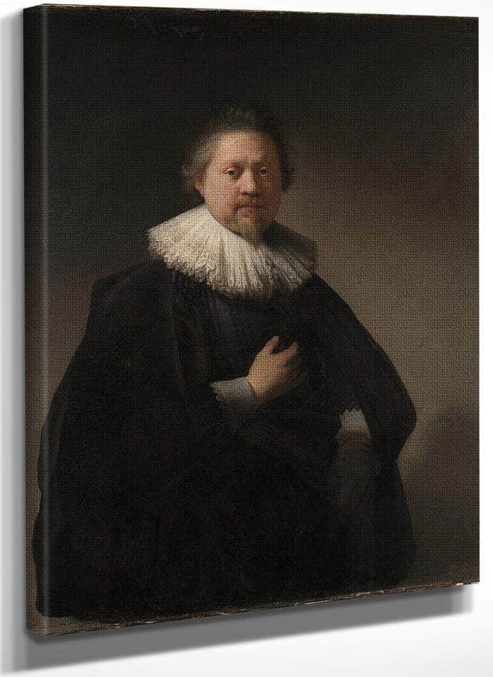 Portrait Of A Man Probably A Member Of The Van Beresteyn Family By Rembrandt Fine Art Print
