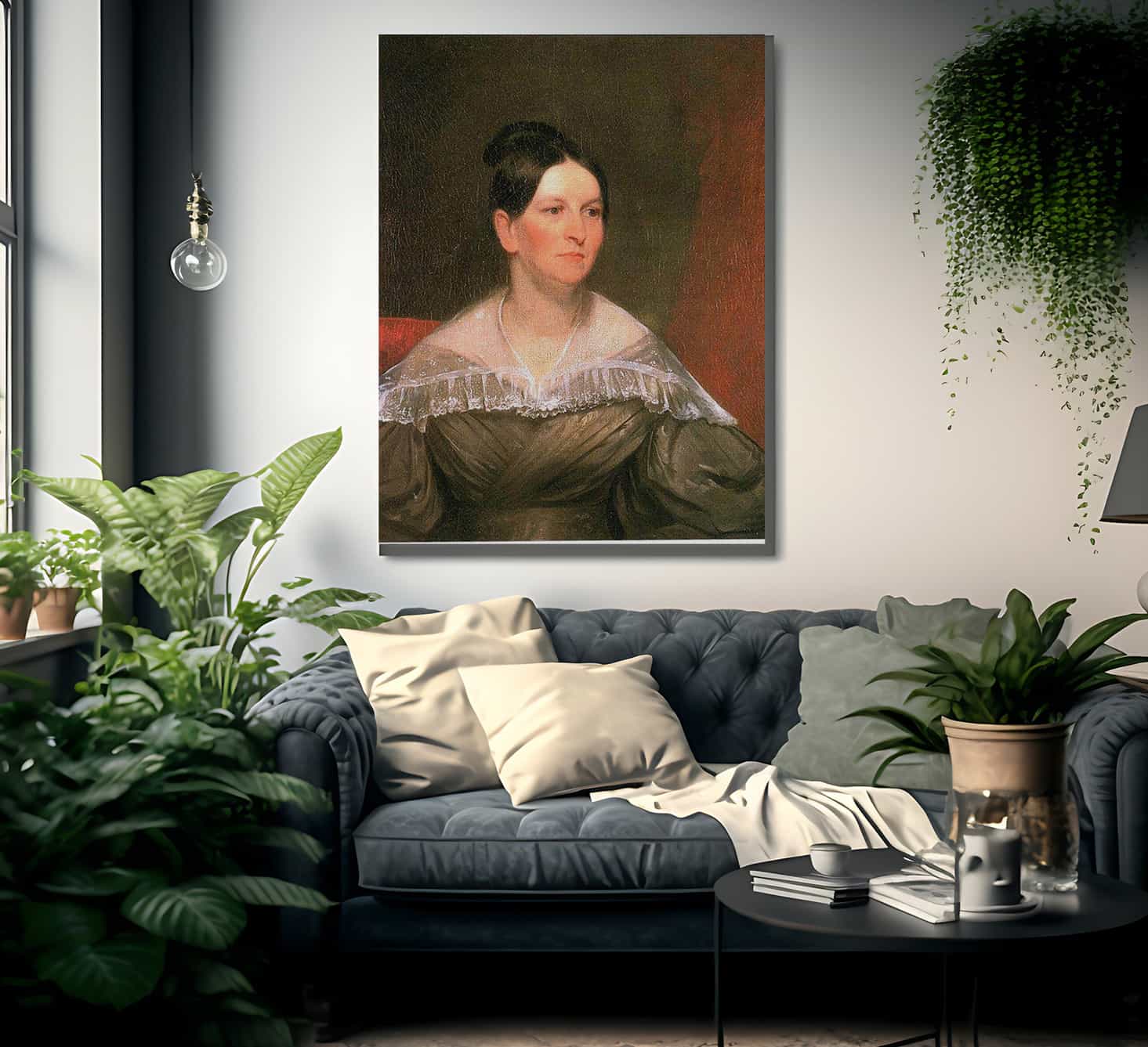 Portrait Of A Matron In A Tignon By Samuel F. B Fine Art Print
