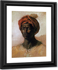 Portrait Of A Turk In A Turban By Ferdinand Victor Eugene Delacroix Fine Art Print