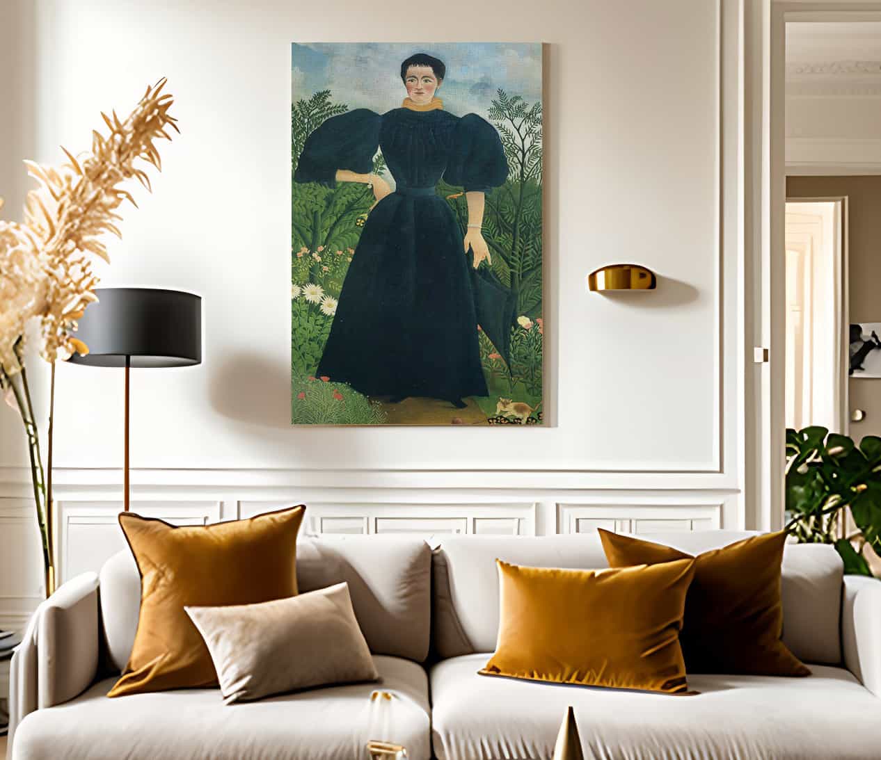 Portrait Of A Woman 1895 115X198Cm Musee Dorsay Paris By Henri Rousseau Fine Art Print