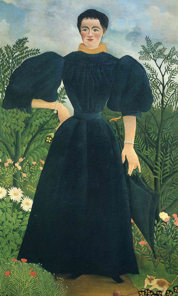 Portrait Of A Woman 1895 115X198Cm Musee Dorsay Paris By Henri Rousseau Fine Art Print