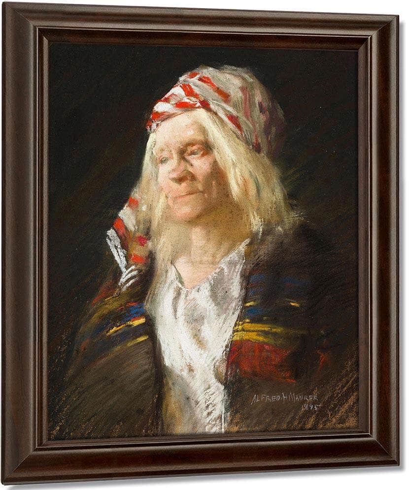 Portrait Of A Woman, 1895 By Alfred Henry Maurer Fine Art Print