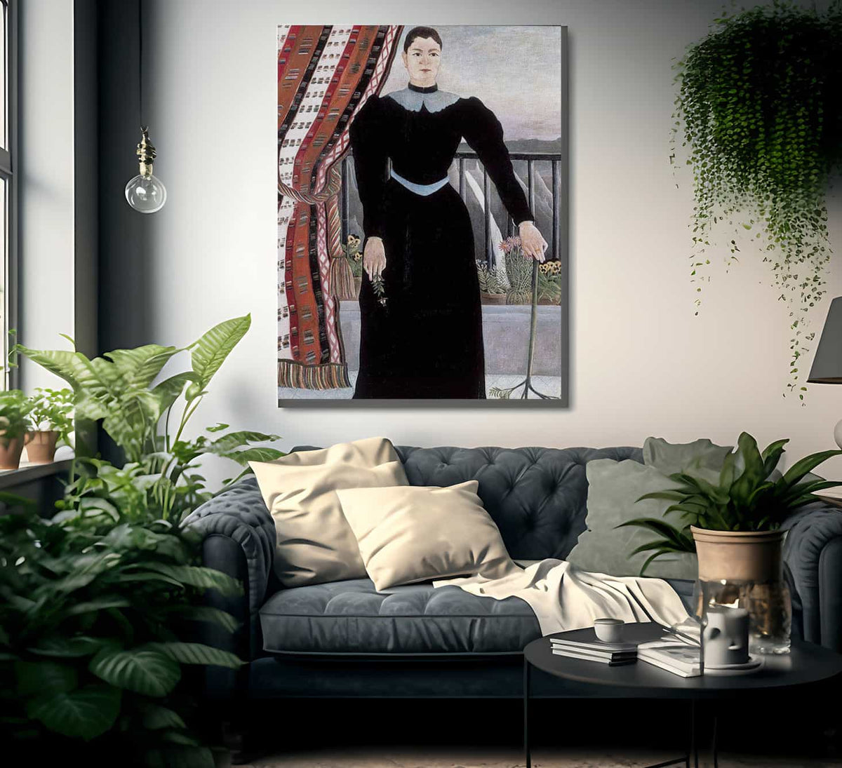 Portrait Of A Woman 1895 By Henri Rousseau Fine Art Print