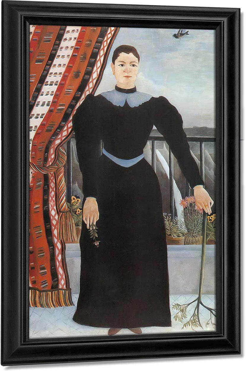 Portrait Of A Woman About 1895 Portrait De Femme By Henri Rousseau Fine Art Print
