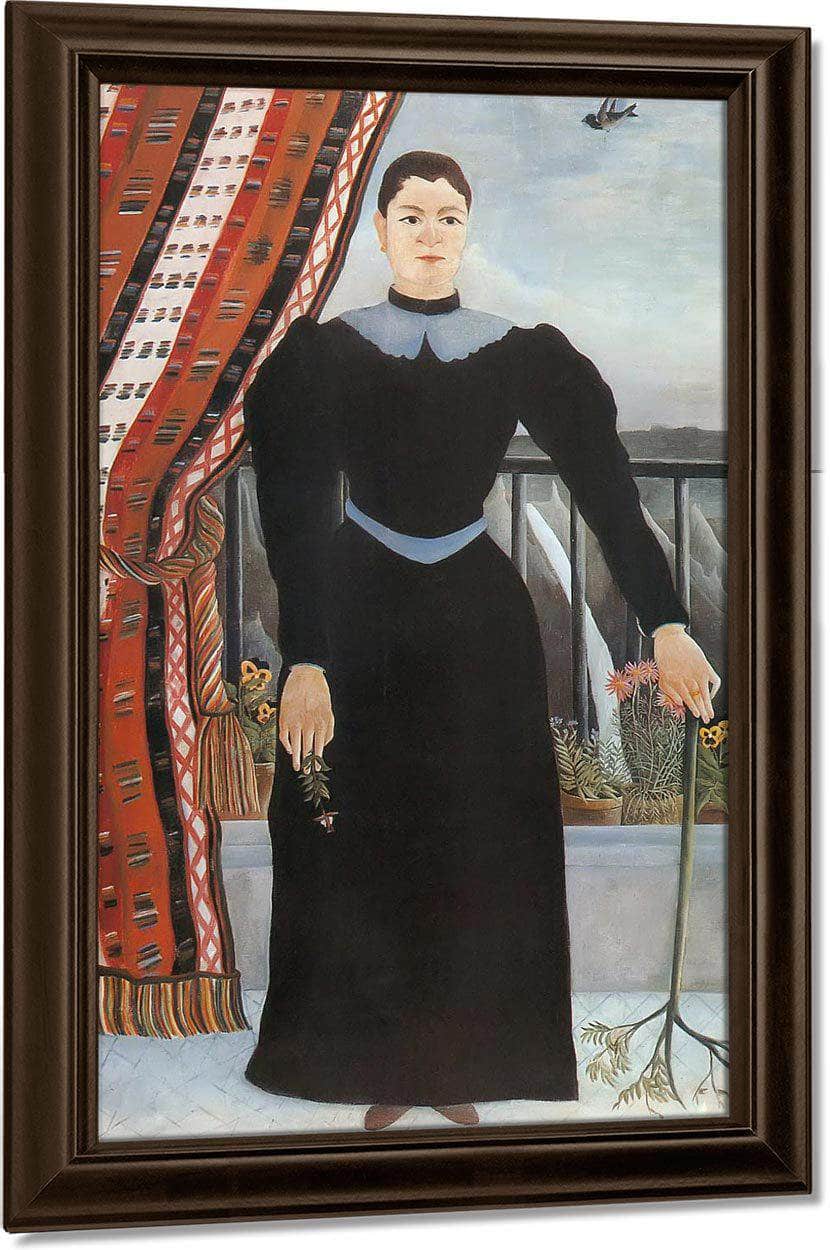 Portrait Of A Woman About 1895 Portrait De Femme By Henri Rousseau Fine Art Print