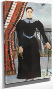 Portrait Of A Woman About 1895 Portrait De Femme By Henri Rousseau Fine Art Print