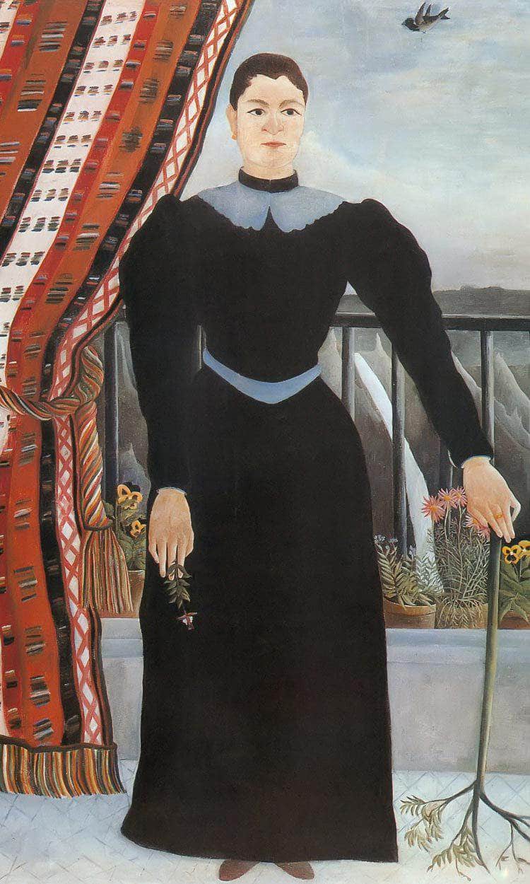 Portrait Of A Woman About 1895 Portrait De Femme By Henri Rousseau Fine Art Print