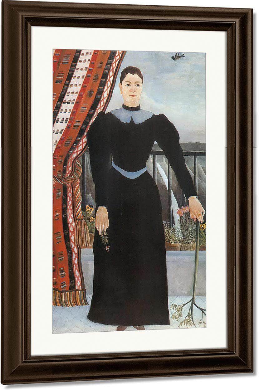 Portrait Of A Woman About 1895 Portrait De Femme By Henri Rousseau Fine Art Print