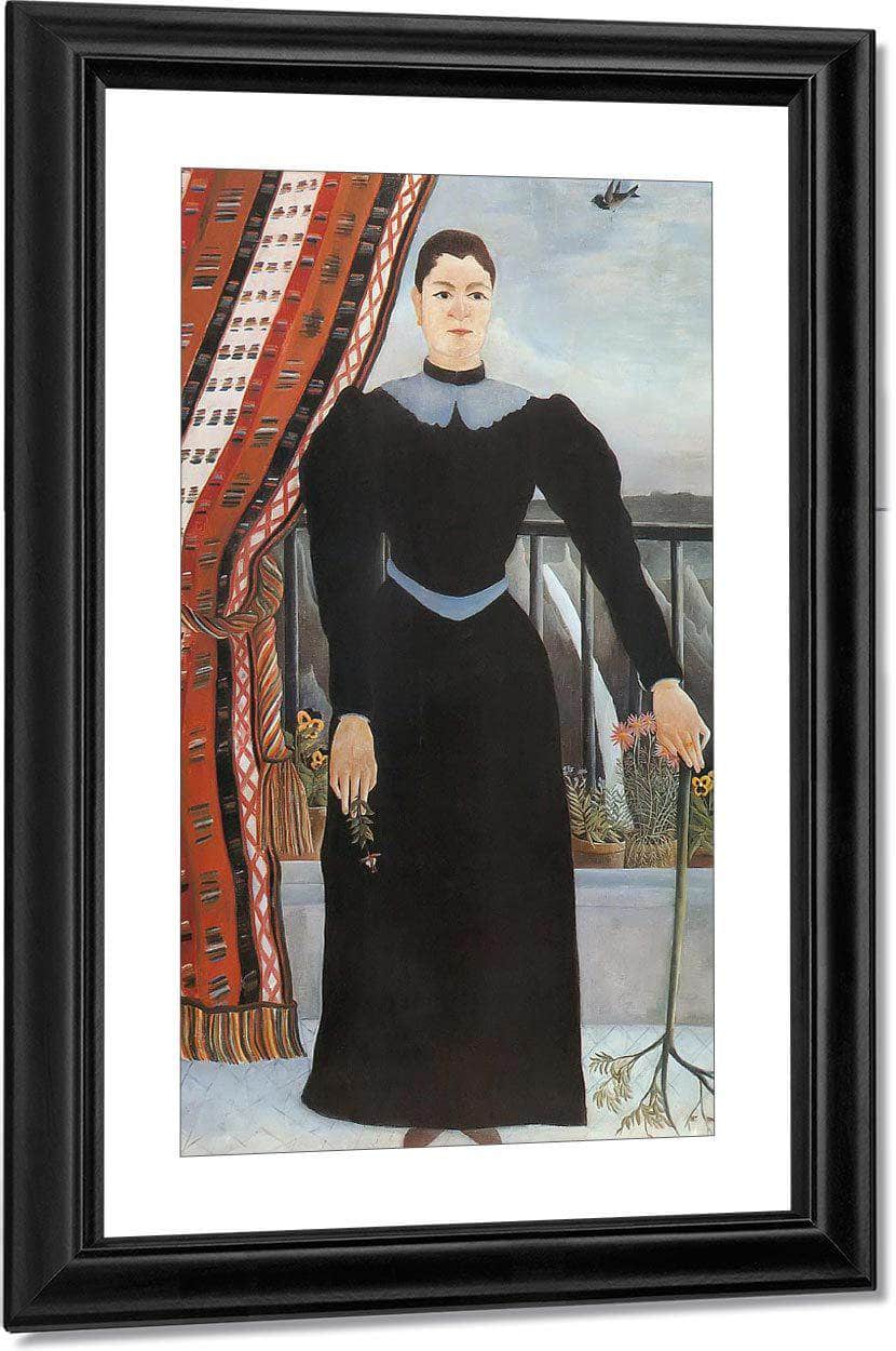 Portrait Of A Woman About 1895 Portrait De Femme By Henri Rousseau Fine Art Print