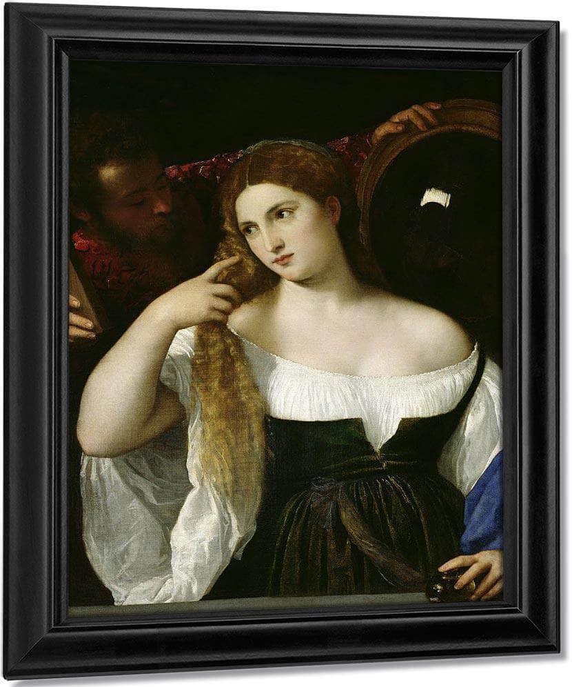 Portrait Of A Woman At Her Toilet By Titian Fine Art Print