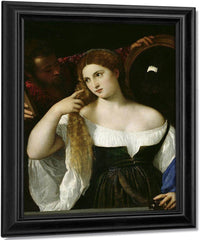 Portrait Of A Woman At Her Toilet By Titian Fine Art Print