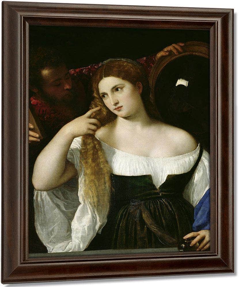 Portrait Of A Woman At Her Toilet By Titian Fine Art Print
