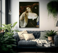 Portrait Of A Woman At Her Toilet By Titian Fine Art Print