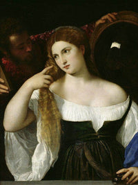 Portrait Of A Woman At Her Toilet By Titian Fine Art Print