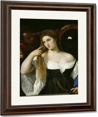 Portrait Of A Woman At Her Toilet By Titian Fine Art Print