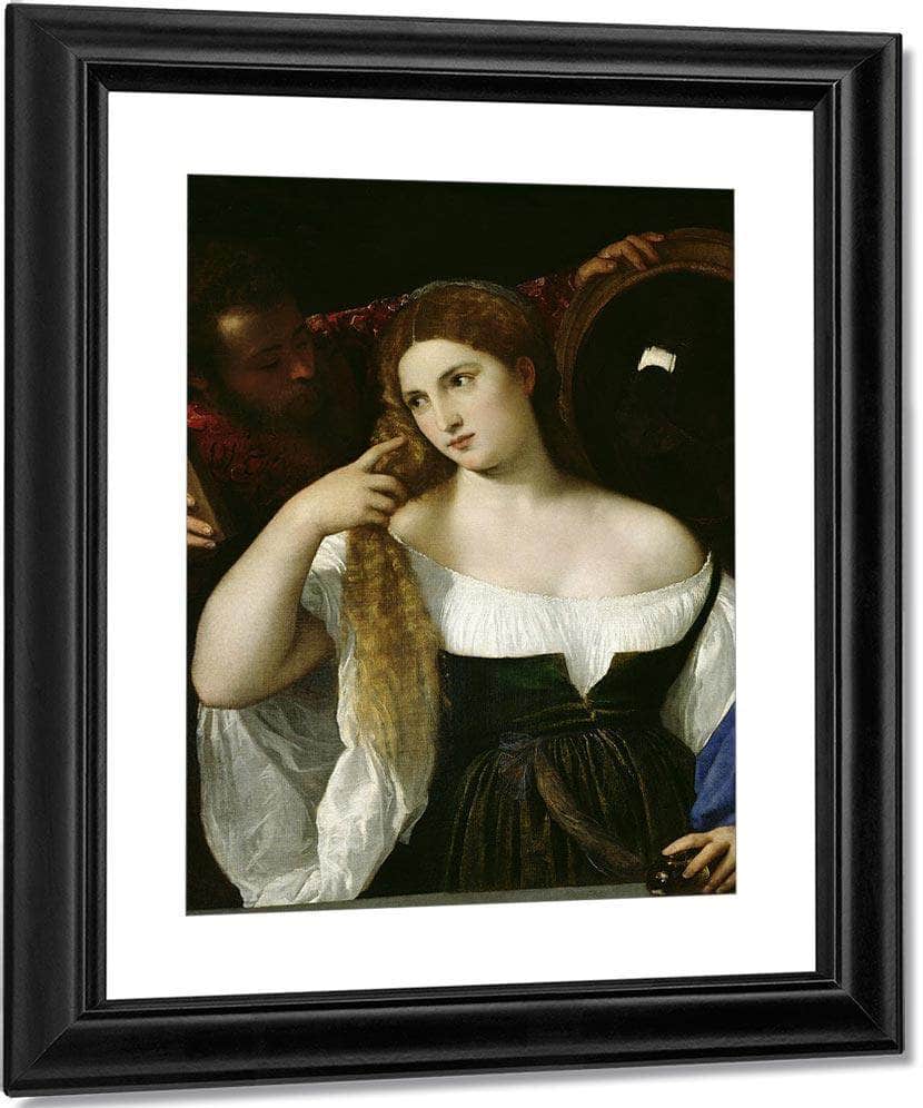 Portrait Of A Woman At Her Toilet By Titian Fine Art Print