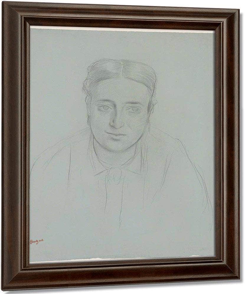 Portrait Of A Woman By Edgar Degas Fine Art Print