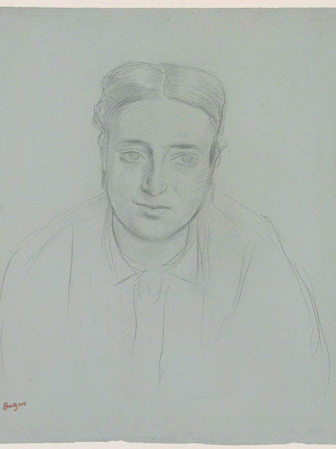 Portrait Of A Woman By Edgar Degas Fine Art Print