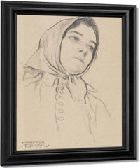 Portrait Of A Woman By Francis Luis Mora Fine Art Print