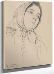 Portrait Of A Woman By Francis Luis Mora Fine Art Print