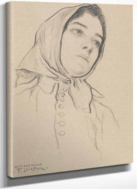 Portrait Of A Woman By Francis Luis Mora Fine Art Print