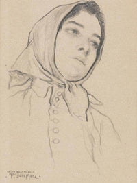 Portrait Of A Woman By Francis Luis Mora Fine Art Print