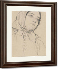 Portrait Of A Woman By Francis Luis Mora Fine Art Print