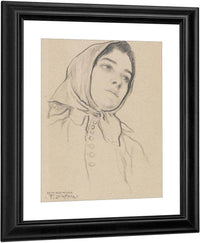 Portrait Of A Woman By Francis Luis Mora Fine Art Print