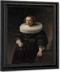 Portrait Of A Woman Probably A Member Of The Van Beresteyn Family By Rembrandt Fine Art Print