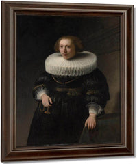 Portrait Of A Woman Probably A Member Of The Van Beresteyn Family By Rembrandt Fine Art Print