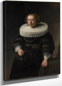 Portrait Of A Woman Probably A Member Of The Van Beresteyn Family By Rembrandt Fine Art Print