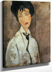 Portrait Of A Woman With Black Cravat 1917 By Amedeo Modigliani Fine Art Print