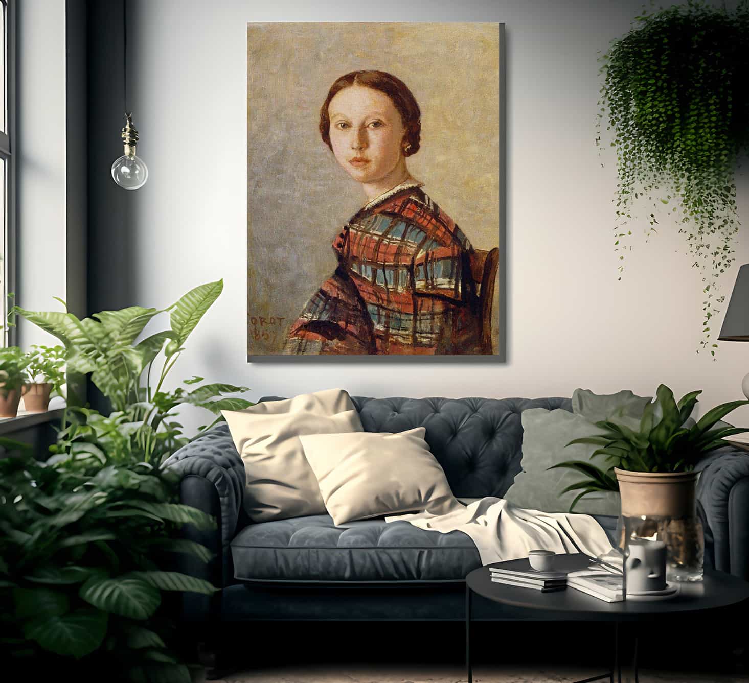 Portrait Of A Young Girl Jean Baptiste By Camille Corot Fine Art Print