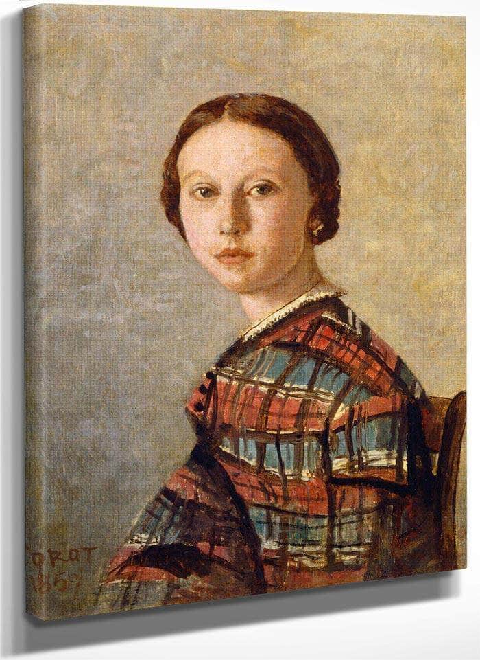 Portrait Of A Young Girl Jean Baptiste By Camille Corot Fine Art Print