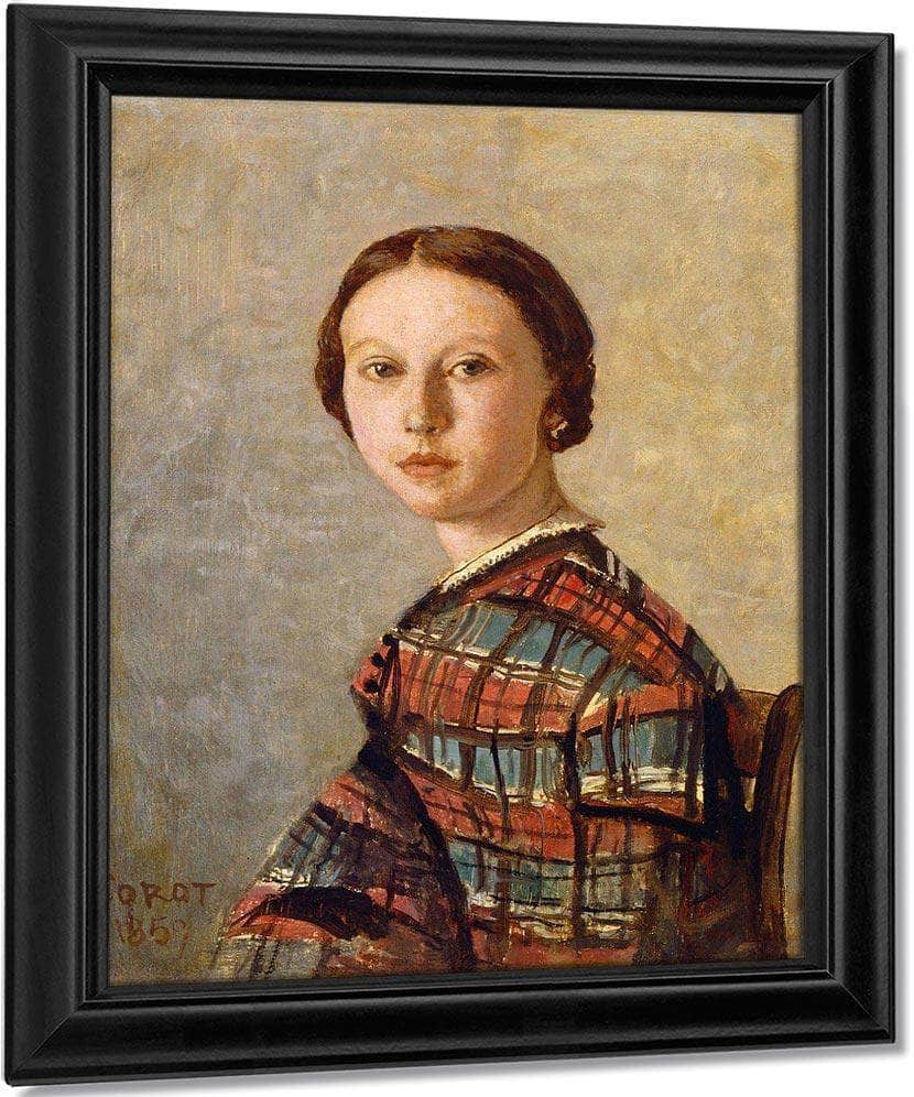 Portrait Of A Young Girl Jean Baptiste By Camille Corot Fine Art Print