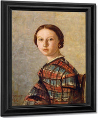 Portrait Of A Young Girl Jean Baptiste By Camille Corot Fine Art Print