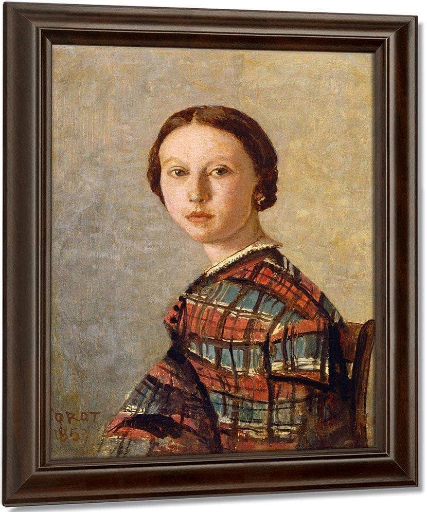 Portrait Of A Young Girl Jean Baptiste By Camille Corot Fine Art Print