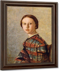 Portrait Of A Young Girl Jean Baptiste By Camille Corot Fine Art Print