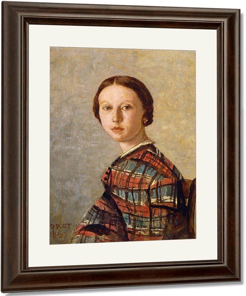 Portrait Of A Young Girl Jean Baptiste By Camille Corot Fine Art Print