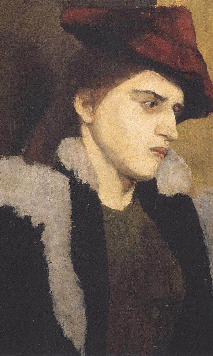 Portrait Of A Young Lady In Red Hat By Paula Modersohn Becker Fine Art Print