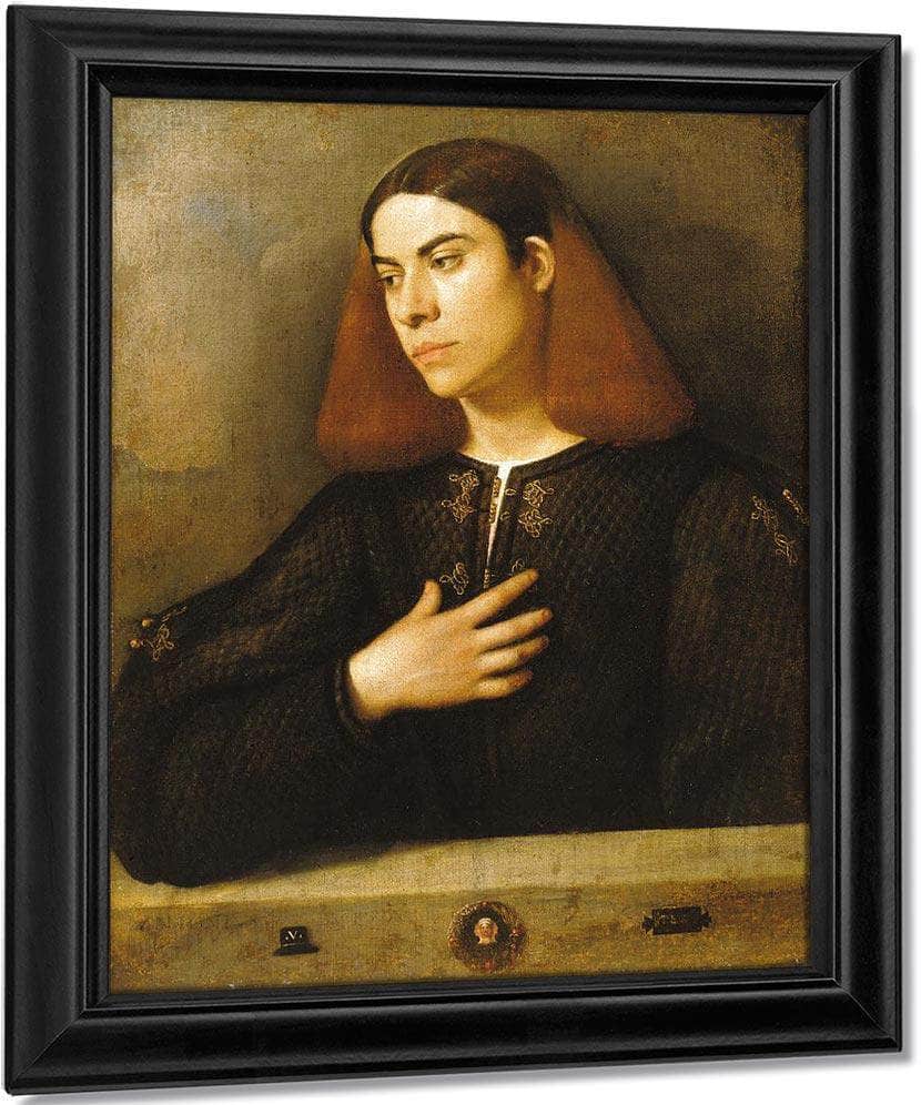 Portrait Of A Young Man 1510 By Giorgione Fine Art Print