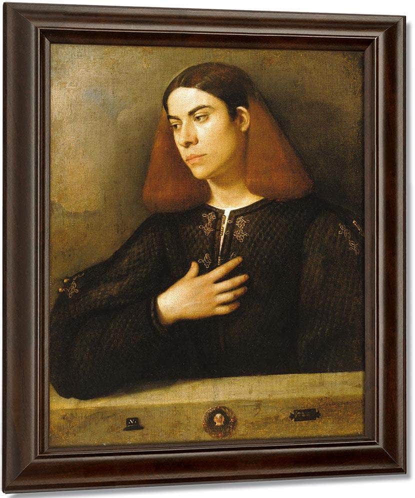 Portrait Of A Young Man 1510 By Giorgione Fine Art Print
