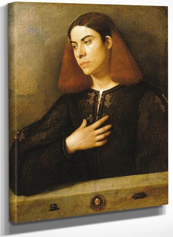 Portrait Of A Young Man 1510 By Giorgione Fine Art Print