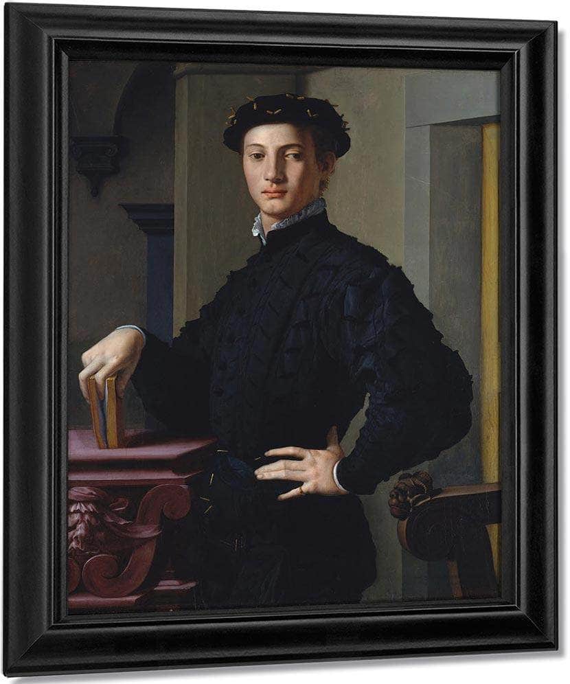 Portrait Of A Young Man 1530 Mannerism 95 6X74 9Cm Met By Agnolo Bronzino Fine Art Print