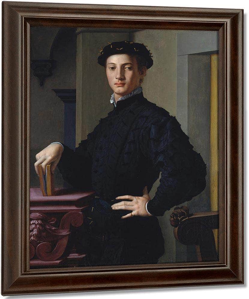 Portrait Of A Young Man 1530 Mannerism 95 6X74 9Cm Met By Agnolo Bronzino Fine Art Print