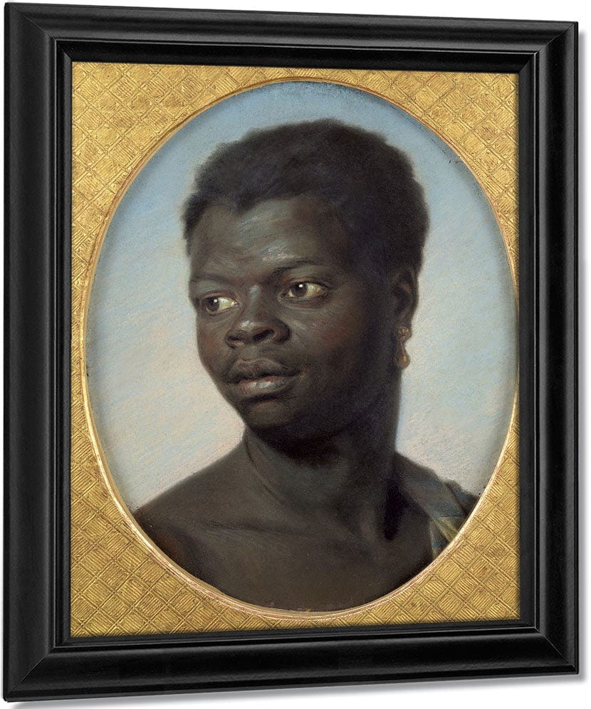 Portrait Of A Young Negro By Maurice Quentin De La Tour Fine Art Print