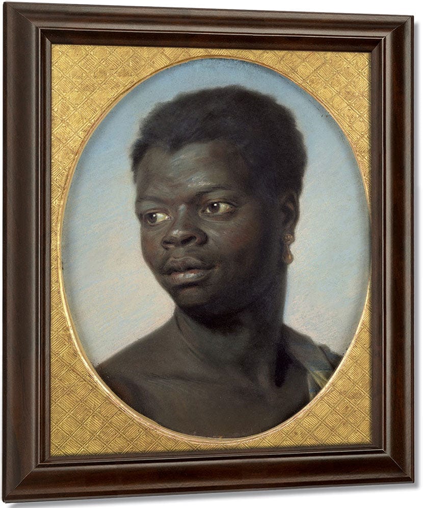 Portrait Of A Young Negro By Maurice Quentin De La Tour Fine Art Print