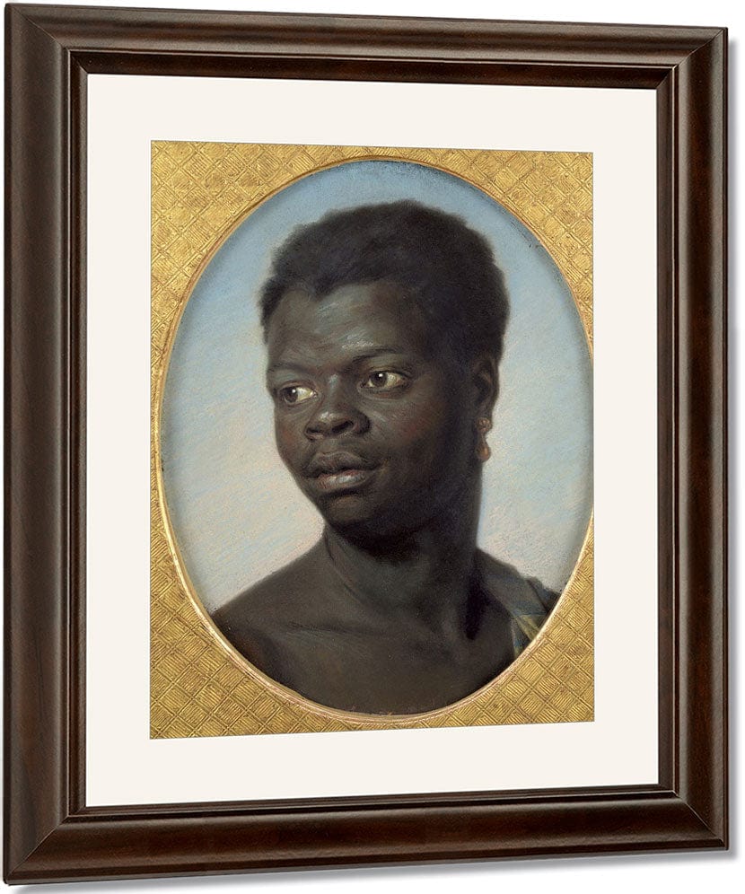 Portrait Of A Young Negro By Maurice Quentin De La Tour Fine Art Print