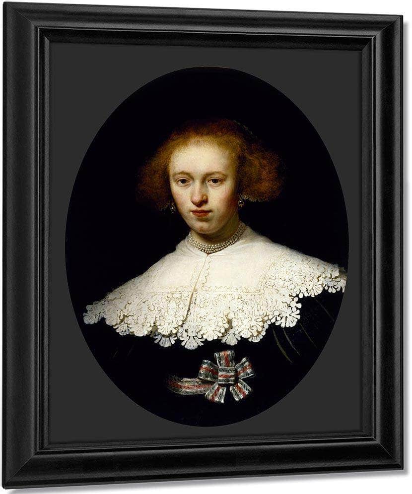 Portrait Of A Young Woman By Rembrandt Fine Art Print