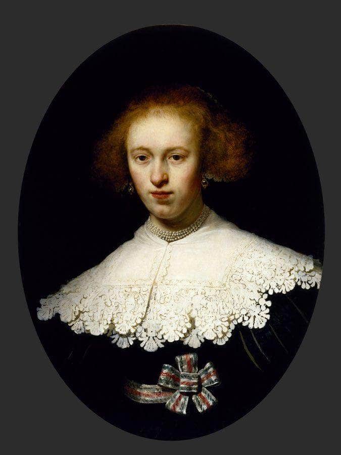 Portrait Of A Young Woman By Rembrandt Fine Art Print